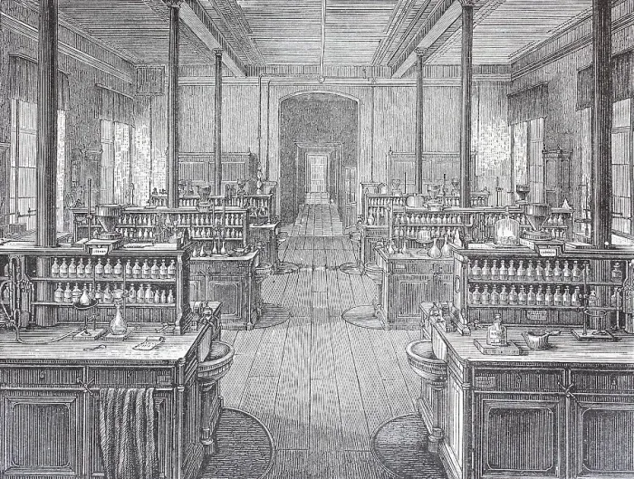 Framed Print : View of a workroom in the chemistry laboratory of the University of Leipzig, 1888, Germany, Historic, digitally restored reproduction of an original 19th-century master copy Framed Print : View of a workroom in the chemistry laboratory of the University of Leipzig, 1888, Germany, Historic, digitally restored reproduction of an original 19th-century master copy