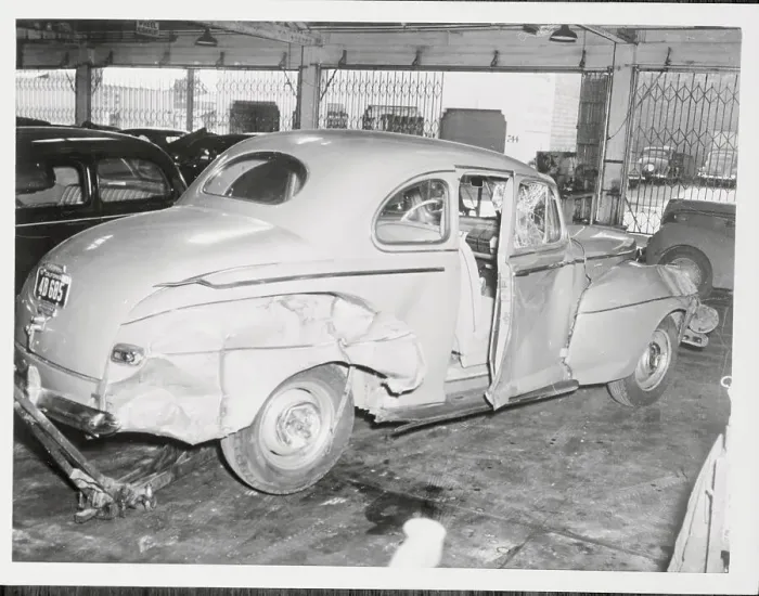 Framed Print : View of Wrecked Car Framed Print : View of Wrecked Car