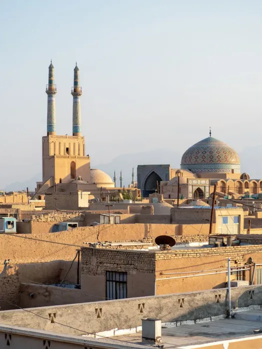 Framed Print : View of Yazd old town with Jameh mosque, Iran Framed Print : View of Yazd old town with Jameh mosque, Iran