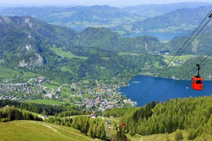 Framed Print : View from Zwoelferhorn Mountain over St. Gilgen, Lake Wolfgang and Lake Mond, Salzkammergut, Salzburg, Austria, Europe, PublicGround Framed Print : View from Zwoelferhorn Mountain over St. Gilgen, Lake Wolfgang and Lake Mond, Salzkammergut, Salzburg, Austria, Europe, PublicGround