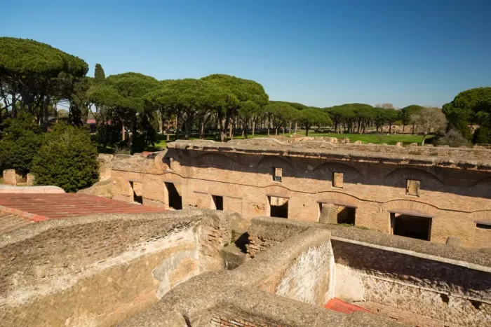 Framed Print : A viewpoint over the ruins of the Ancient Roman harbour city of Ostia Antica in Rome, Italy Framed Print : A viewpoint over the ruins of the Ancient Roman harbour city of Ostia Antica in Rome, Italy