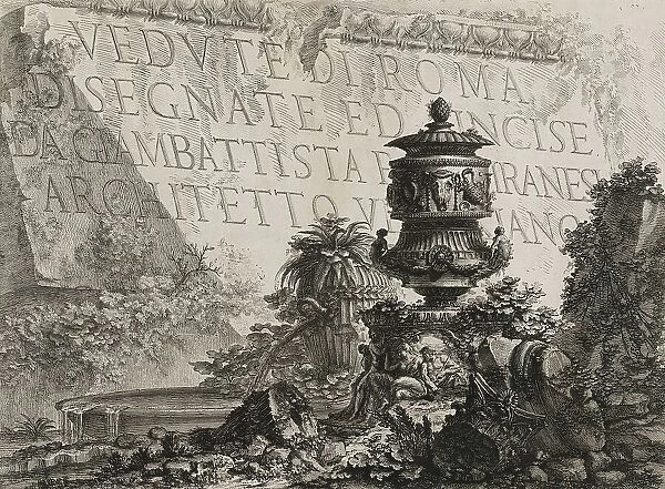 Views of Rome, drawn and engraved by Giambattista Piranesi, Artist Giovanni Battista Piranesi, Etcher Giovanni Battista Piranesi, Historic, digitally restored reproduction from an original of the time, 1760, Italy
