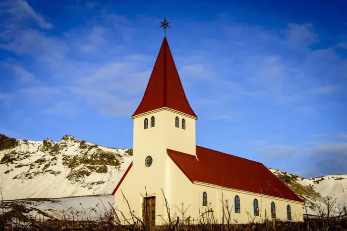 Framed Print : Vik Church, Iceland Framed Print : Vik Church, Iceland