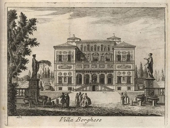Framed Print : Villa Borghese, Rome, Italy, 1767, digital reproduction of an 18th century original, original date unknown Framed Print : Villa Borghese, Rome, Italy, 1767, digital reproduction of an 18th century original, original date unknown