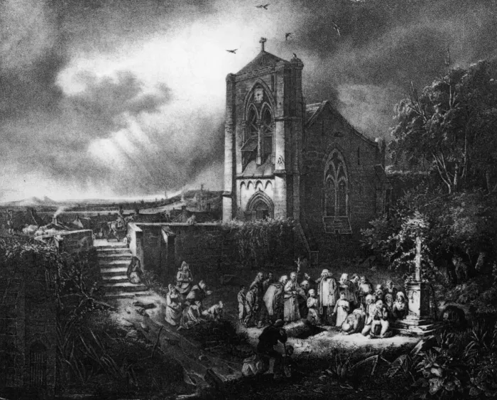 Framed Print : Village Burial Framed Print : Village Burial