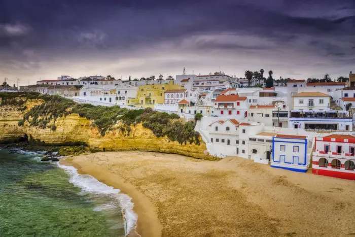 Framed Print : The village of Carvoeiro at the sunset Framed Print : The village of Carvoeiro at the sunset