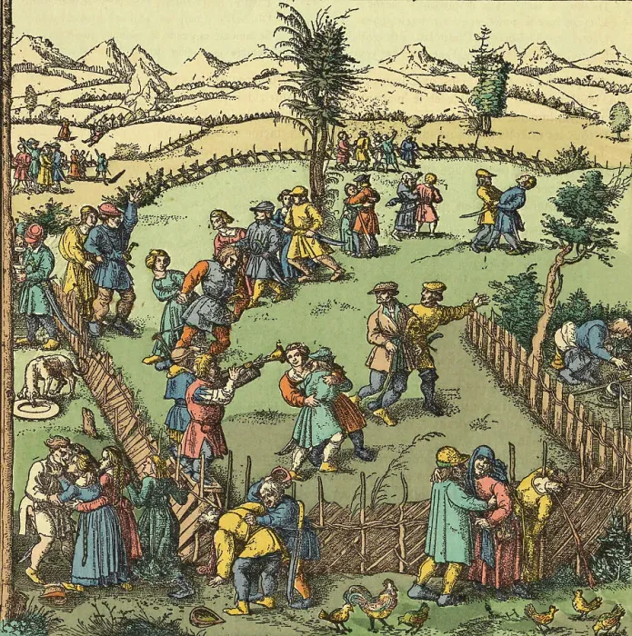 Framed Print : Village Dance of the 16th Century Framed Print : Village Dance of the 16th Century