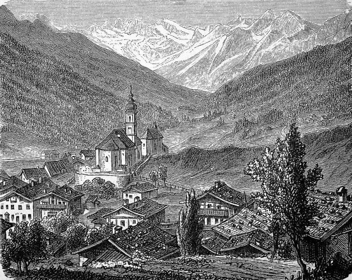 Framed Print : The village of Gossensass on the Brenner Pass, South Tyrol, Italy, in 1870, digitally restored reproduction of an original 19th-century painting Framed Print : The village of Gossensass on the Brenner Pass, South Tyrol, Italy, in 1870, digitally restored reproduction of an original 19th-century painting