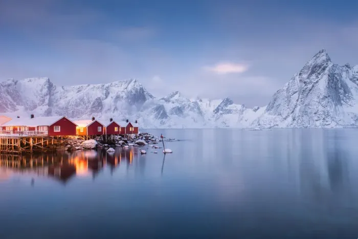 Framed Print : Village Hamnoy Lofoten Islands Norway Framed Print : Village Hamnoy Lofoten Islands Norway