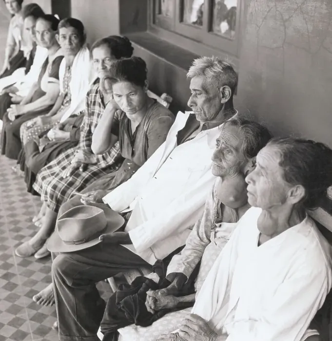 Framed Print : Village People with Goitre Waiting for Treatment Framed Print : Village People with Goitre Waiting for Treatment