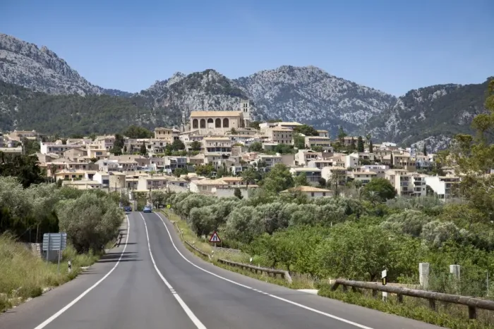 Framed Print : Village of Selva in Sierra de Tramuntana