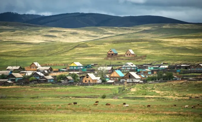 Framed Print : Village in siberia Framed Print : Village in siberia