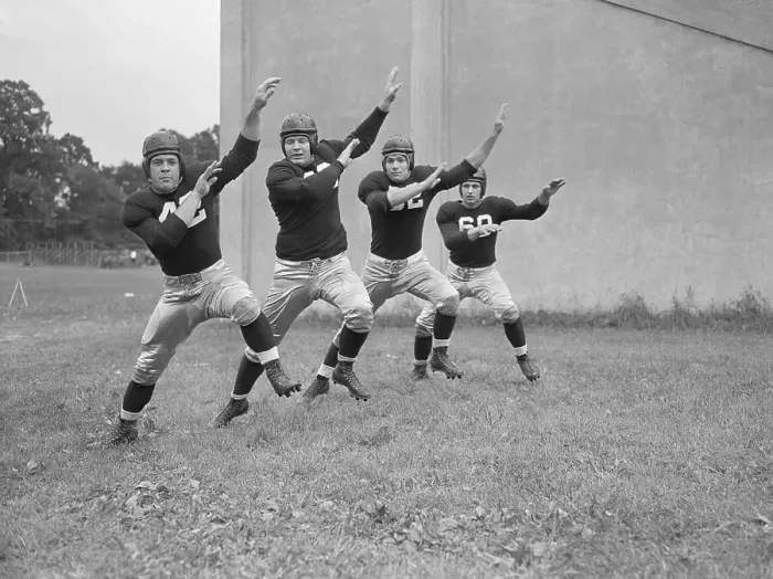Framed Print : Villanova Football Players Dancing in Practice Framed Print : Villanova Football Players Dancing in Practice