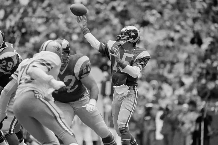Framed Print : Vince Ferragamo Passing Football Framed Print : Vince Ferragamo Passing Football