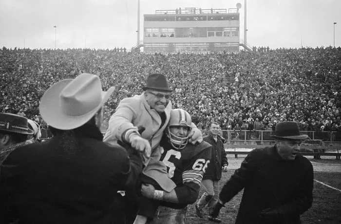 Framed Print : Vince Lombardi Celebrating NFL Title Framed Print : Vince Lombardi Celebrating NFL Title