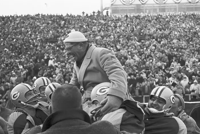 Framed Print : Vince Lombardi and Players Celebrating Victory Framed Print : Vince Lombardi and Players Celebrating Victory