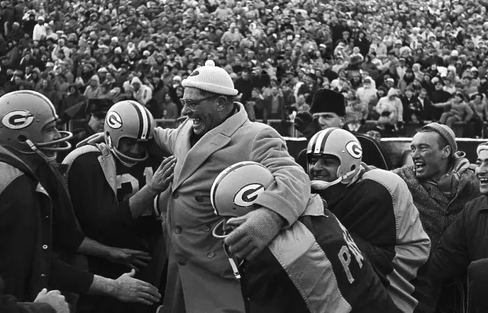 Framed Print : Vince Lombardi and Players Celebrating Victory Framed Print : Vince Lombardi and Players Celebrating Victory