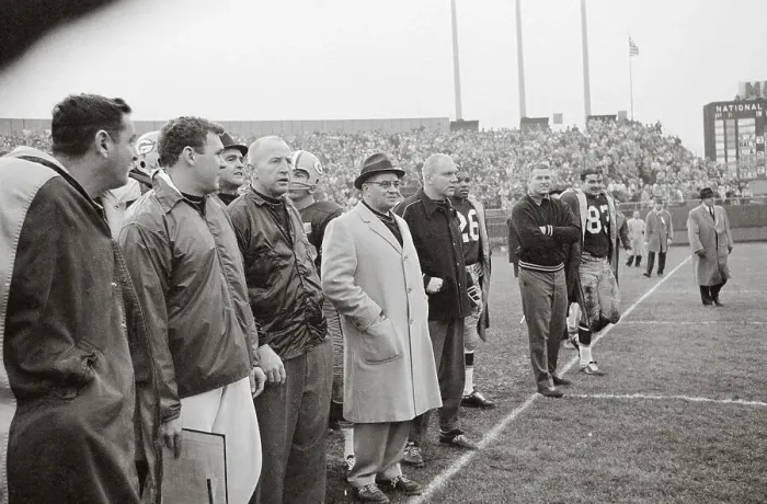Framed Print : Vince Lombardi on Sidelines Before Winning Championship Framed Print : Vince Lombardi on Sidelines Before Winning Championship