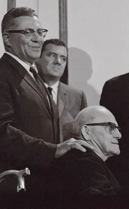 Framed Print : Vince Lombardi Watching Football Game Framed Print : Vince Lombardi Watching Football Game
