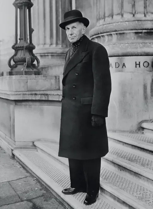 Framed Print : Vincent Massey Waiting on Steps of Building Framed Print : Vincent Massey Waiting on Steps of Building