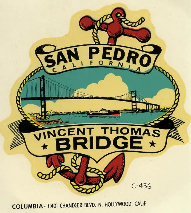 Framed Print : Vincent Thomas Bridge Framed Print : Vincent Thomas Bridge