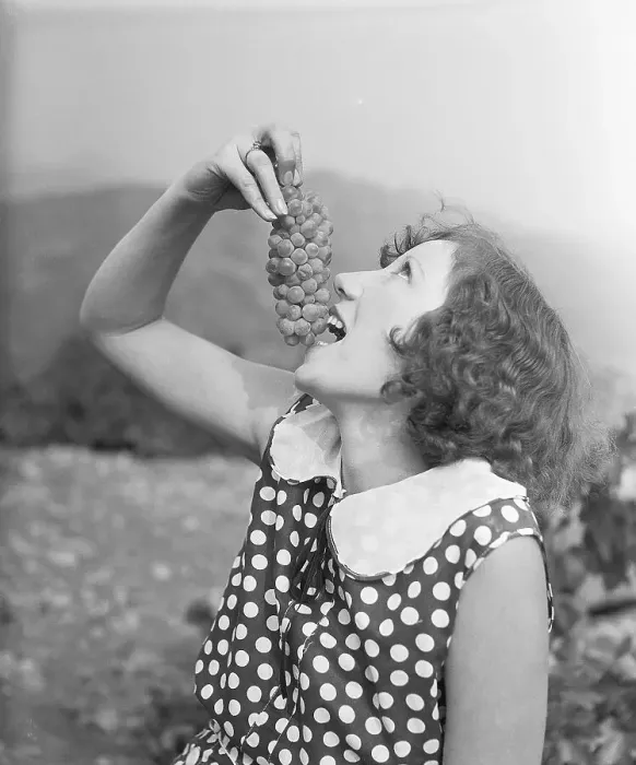 Framed Print : Vineyard Festival Participant Eating Grapes Framed Print : Vineyard Festival Participant Eating Grapes