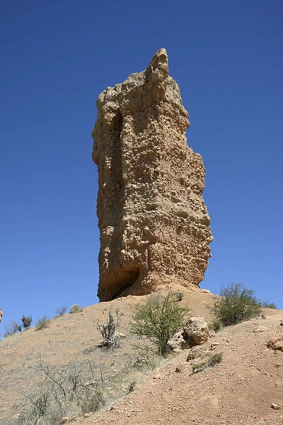 Vingerklip or Finger Rock, a 35m high limestone cliff, Kunene Region, Namibia