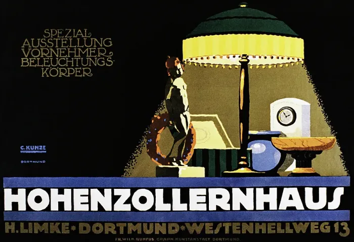 Framed Print : Vintage German lamp advertisement Framed Print : Vintage German lamp advertisement