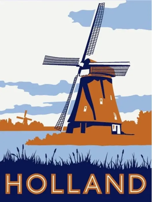 : Vintage Holland Travel Poster