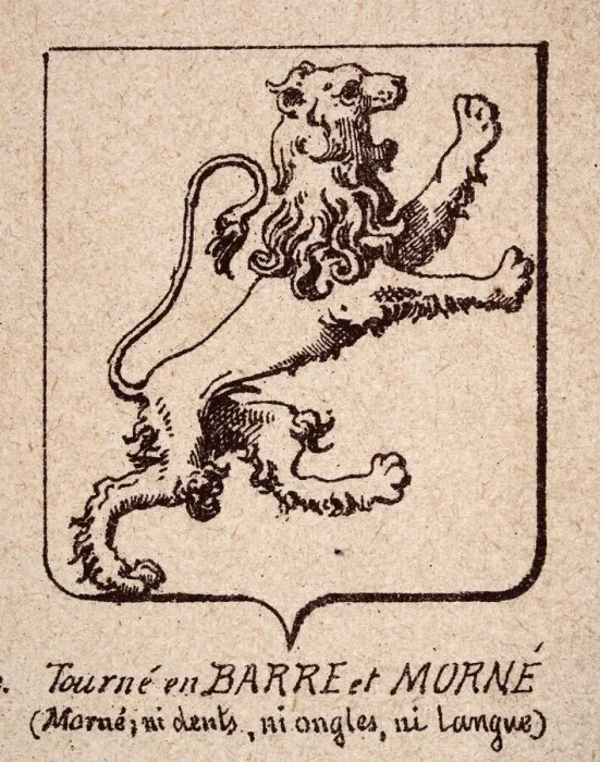 Framed Print : Vintage illustration, Escutcheon, or heraldic shield, Lions rampant, Tourne en barre et morne, Heraldry Framed Print : Vintage illustration, Escutcheon, or heraldic shield, Lions rampant, Tourne en barre et morne, Heraldry