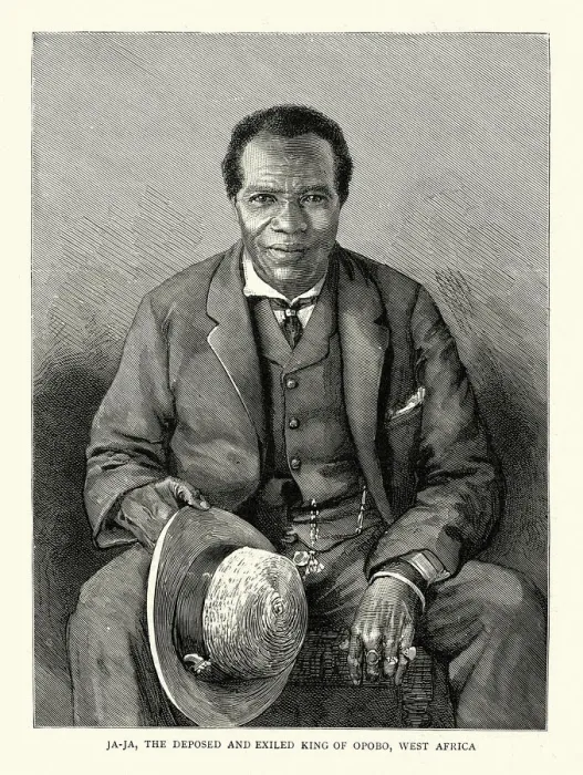 Framed Print : Vintage illustration of King Jaja of Opobo, 19th Century Framed Print : Vintage illustration of King Jaja of Opobo, 19th Century