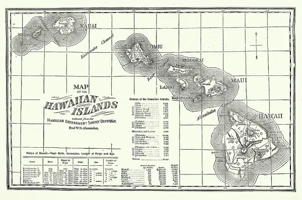 Victorian 19th Century Hawaiian Islands Print. Art Prints, Posters