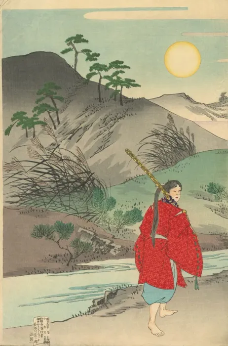 Framed Print : Vintage Japanese Woodblock print of Samuri Framed Print : Vintage Japanese Woodblock print of Samuri