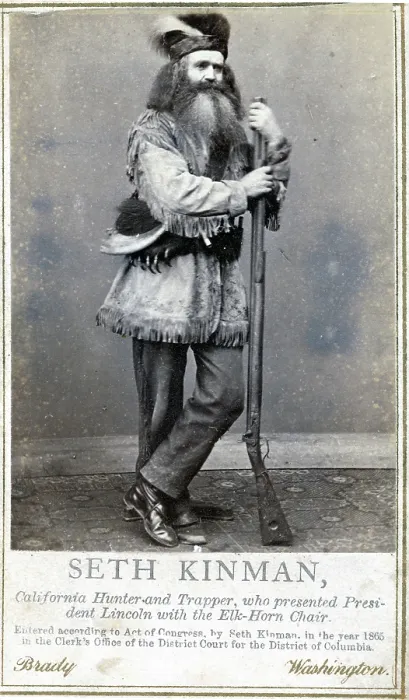 Framed Print : Vintage portrait of California Hunter Seth Kinman, 1864 Framed Print : Vintage portrait of California Hunter Seth Kinman, 1864