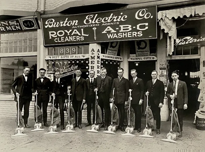 Framed Print : Vintage portrait, Sales Department, Burton Electric Co, San Diego, California, ca 1910 Framed Print : Vintage portrait, Sales Department, Burton Electric Co, San Diego, California, ca 1910