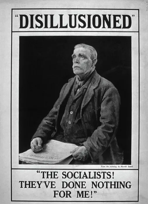 Framed Print : Vintage poster of man looking up from newspaper Framed Print : Vintage poster of man looking up from newspaper