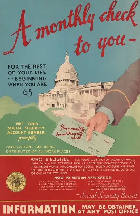 Framed Print : Vintage Social Security Poster Framed Print : Vintage Social Security Poster