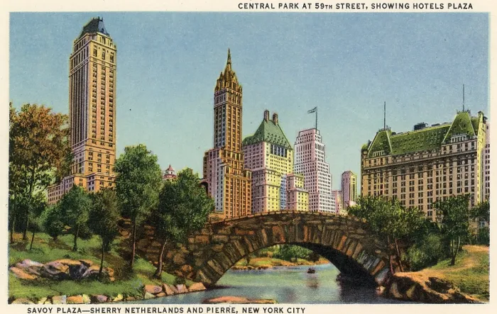 Framed Print : Vintage souvenir postcard, Central Park, NYC, New York, ca 1935 Framed Print : Vintage souvenir postcard, Central Park, NYC, New York, ca 1935