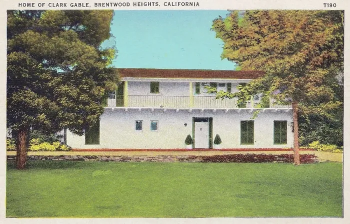Framed Print : Vintage souvenir postcard, Clark Gable's Home, Homes of the Stars series, ca 1937 Framed Print : Vintage souvenir postcard, Clark Gable's Home, Homes of the Stars series, ca 1937