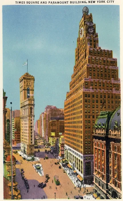 Framed Print : Vintage souvenir postcard, Flatiron Building, NYC, New York, ca 1935 Framed Print : Vintage souvenir postcard, Flatiron Building, NYC, New York, ca 1935
