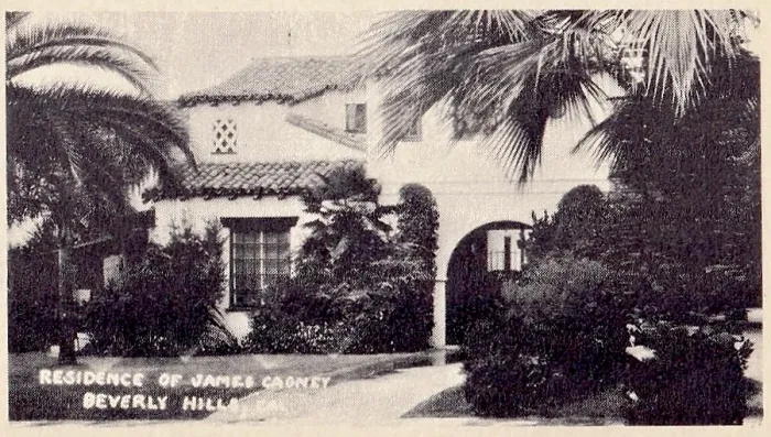 Framed Print : Vintage souvenir postcard, James Cagney's Home, Hollywood Homes series, ca 1938 Framed Print : Vintage souvenir postcard, James Cagney's Home, Hollywood Homes series, ca 1938