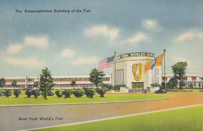 Framed Print : Vintage souvenir postcard, New York City World's Fair, 1939 Framed Print : Vintage souvenir postcard, New York City World's Fair, 1939
