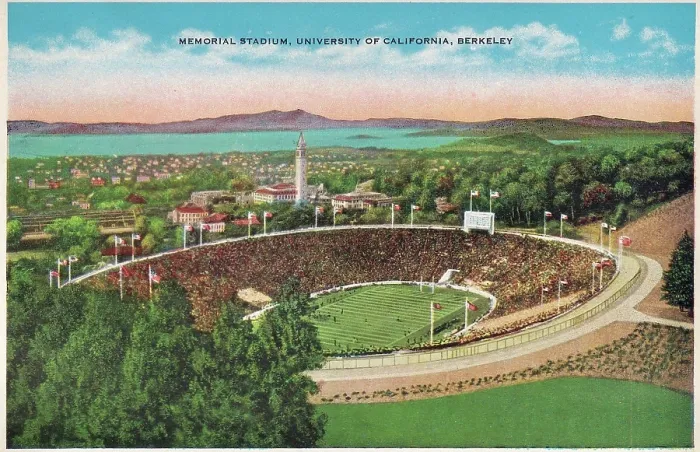 Framed Print : Vintage souvenir postcard, U.C. Berkeley Campus, ca 1941 Framed Print : Vintage souvenir postcard, U.C. Berkeley Campus, ca 1941