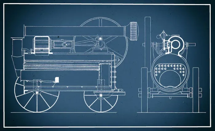 Framed Print : Vintage train blueprint Framed Print : Vintage train blueprint