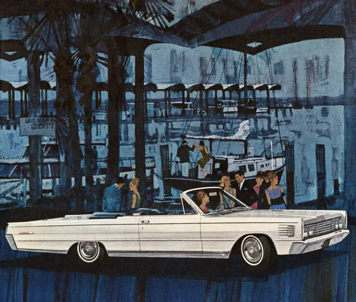 Framed Print : Vintage White Car Surrounded By Crowd at Dock Framed Print : Vintage White Car Surrounded By Crowd at Dock