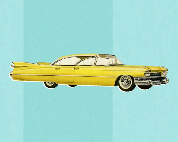 Framed Print : Vintage Yellow Car Framed Print : Vintage Yellow Car