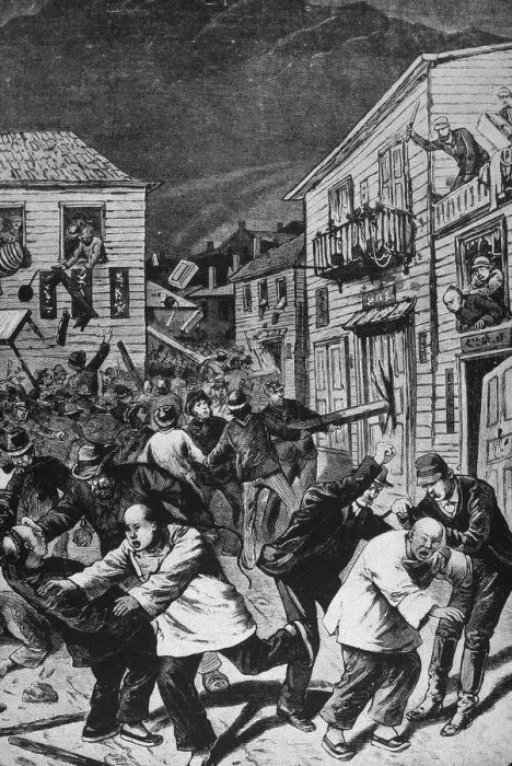 Framed Print : Violence Against Chinese Workers, CO, 1880 Framed Print : Violence Against Chinese Workers, CO, 1880