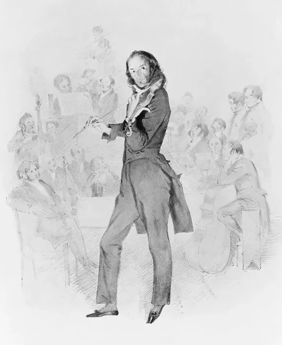 Framed Print : Violinist and Composer Nicolo Paganini Playing Violin Framed Print : Violinist and Composer Nicolo Paganini Playing Violin