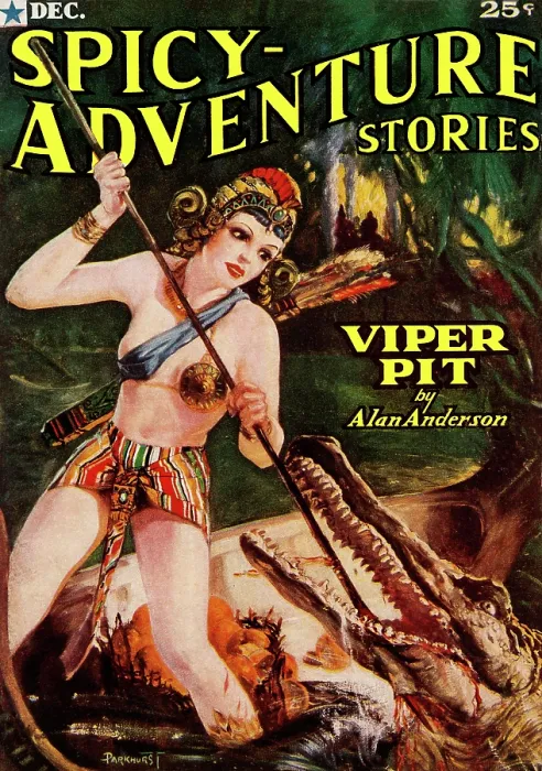 Framed Print : Viper Pit. Spicy Adventure Stories - December 1936 (Culture) Framed Print : Viper Pit. Spicy Adventure Stories - December 1936 (Culture)