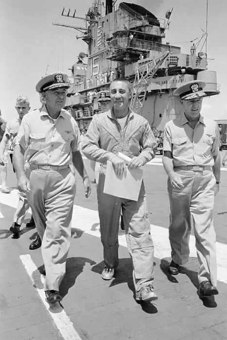 Framed Print : Virgil Grissom Walking On Carrier Deck Framed Print : Virgil Grissom Walking On Carrier Deck